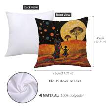 4pcs African Art Sunset Life African Women Printed Throw Pillow Covers [No Pillow Insert], 17.7*17.7in(45*45cm), [Single-Sided Printing] Farmhouse Rural Landscape Polyester Decorative Cushion Covers, For Sofa, Bed, Living Room, Bedroom, Car, Office, Hotel Decor, All Seasons Perfect Gift For Family & Friends