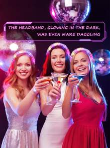 1 pieza - Diadema luminosa con LED, diadema con laser brillante, diadema fluorescente, accesorio para el cabello de vestido de fiesta de festival para mujeres