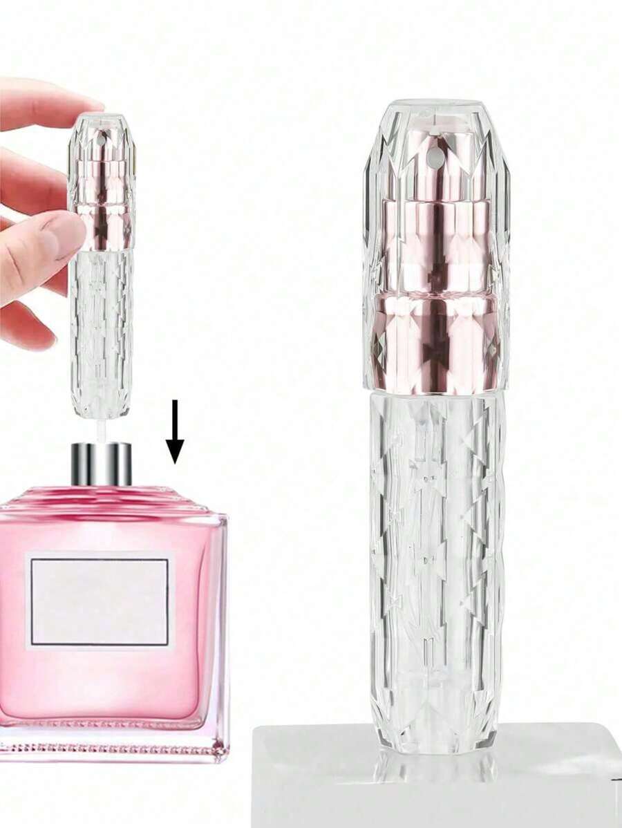 1 szt. Przenośny mini napełniany atomizer do perfum Butelka z atomizerem Rozmiar podróżny Butelki ze sprayem Akcesoria 5 ml/0,2 uncji Niezbędne akcesoria podróżne Organizator podróży na wakacje letnie na plaży Powrót do szkoły, butelka perfum