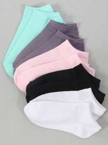 20 pares de calcetines cortos y finos de colores múltiples para mujer, calcetines de tobillo de moda casual de vamp bajo, de verano