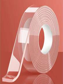 1 Roll Of Transparent Double-Sided Tape Reusable Strong Sticky Multi-Purpose Waterproof Transparent Double-Sided Tape - Suitable For Home, Kitchen, Office And Car Super Strong Double-Sided Tape Super Strong Tape Tape Waterproof Transparent Tape Kitchen Bathroom Workshop Strong Traceless Double-Sided Tape Multi-Scene Use Can Be Cut