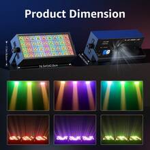 U'King 220W Wallwasher DJ Light Bar 648 RGB LEDs And 36 3W Warm White Light Stage Lighting Special Effect Light 4 Channels/13 Channels/144 Channels DMX-512 And Voice Control Suitable For Parties Live Performances Weddings Disco Stage Lights - 美規B型插(110-127V) - 查看 7