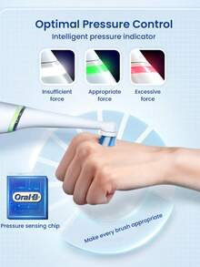 Oral-B IO 3 Series Adult Electric Toothbrush, 3 Modes, Smart Pressure Control, 30-Second Zone Change Reminder, 2-Minute Smart Timer, Couples Electric Toothbrush, Gift For Boyfriend And Girlfriend - Multicolor - View 6