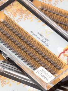 60 Clusters 3 Rows D Curl 20D Lash Clusters Synthetic Faux Mink Eyelashes Individual Lashes, Fluffy Mega Volume Eyelash Extensions 8 10 12 14 16mm DIY Eyelash Clusters At Home Natural Eyelash Extension 3D Russian Strip Personal Eyelash Makeup Tool