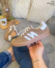 TENIS CASUAL MODA, CALLE, COMODOS, JUVENILES, MUJER, OUTFIT, FRESCOS - Camel - Ver 3