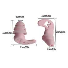 1 pereche de dopuri pentru urechi din silicon negru, rezistente la zgomot, design moale cu trei straturi pentru dormit, reducerea zgomotului, impermeabile, reutilizabile și lavabile