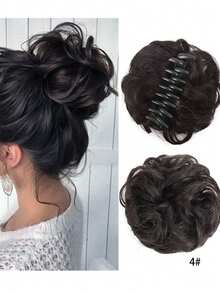 Removable Messy Bun Hairpiece With Hair Claw, Heat-Resistant Fiber, Versatile Hair Scrunchie For Buns, Ponytail And Elegant Chignon Hairstyles, Simple Design