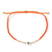 1 pieza Pulsera con cuentas de ojo maligno, amuleto de buena protección y suerte, accesorio de moda con cuentas de colores