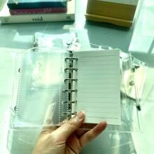 1pc A6/A7/A8/M5 Portable Transparent Loose-Leaf Binder, Photo Storage Bag, Can Be Used As Album, Budget Planner, Journal, Notebook, Office Supplies,School Supplies,Back To School
