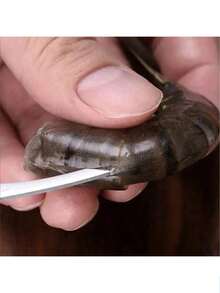 2 pièces Déveineurs de crevettes en acier inoxydable - Outil de préparation de fruits de mer facile à nettoyer pour un retrait efficace de la coquille et un épépinage, essentiel pour la cuisine à la maison et le camping en plein air