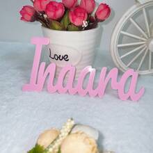 1pc Premium Acrylic Name Plate, Custom Name Design, Elegant Cursive Script, Suitable For Restaurant, Room Decor, Home Decor, Baby Christening, Mother's Day, Father's Day, Graduation, Birthday, Children's Day, Party Gift, Custom Gift - Multicolor - View 7