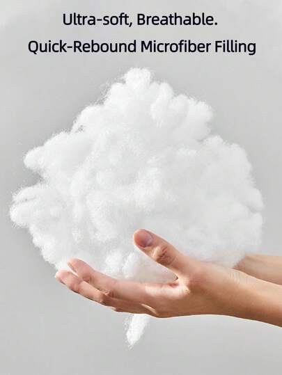1pc Pure Wit Kussen Insert, Size Options, Bedroom, Hotel, Motel, Sofa, Zachte Com table, Fluffy view 4