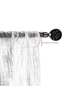 1pc Minimalist Ombre Sheer Curtain, Suitable For Living Room, Bedroom And Other Occasions - Light Grey - View 7
