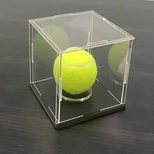 Caja de presentación acrílica, fija con placa inferior, adecuada para exhibir baloncesto, fútbol y rugby, a prueba de polvo, hace lucir - Blanco - Ver 5