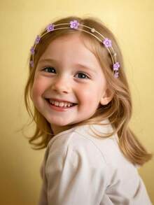 1pc Sweet Flower Double Layer Headband Resort Style Hair Accessory - Multicolor - View 2