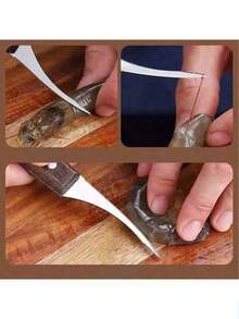 2 pièces Déveineurs de crevettes en acier inoxydable - Outil de préparation de fruits de mer facile à nettoyer pour un retrait efficace de la coquille et un épépinage, essentiel pour la cuisine à la maison et le camping en plein air