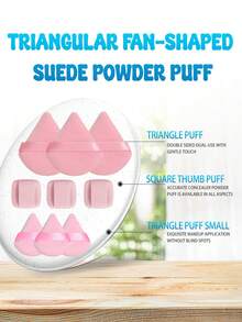 16件套化妆海绵套装，包含3个普通化妆海绵、3个迷你化妆海绵、3个粉扑、3个迷你粉扑、3个迷你指套气垫粉扑和1个化妆包，采用超柔软天鹅绒材质。适用于化妆、家居装饰、梳妆台、旅行、卧室等场合。也可用于化妆配件、粉扑、美妆蛋、粉扑、化妆海绵等。价格实惠，是圣诞礼物、礼物、女士礼物、圣诞礼物的理想之选。