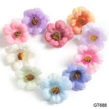 50 件多色丝绸人造雏菊花，非常适合家居装饰、派对、婚礼、手工 DIY 迷你人造花、秋季装饰、秋季 - 彩色 - 查看 4