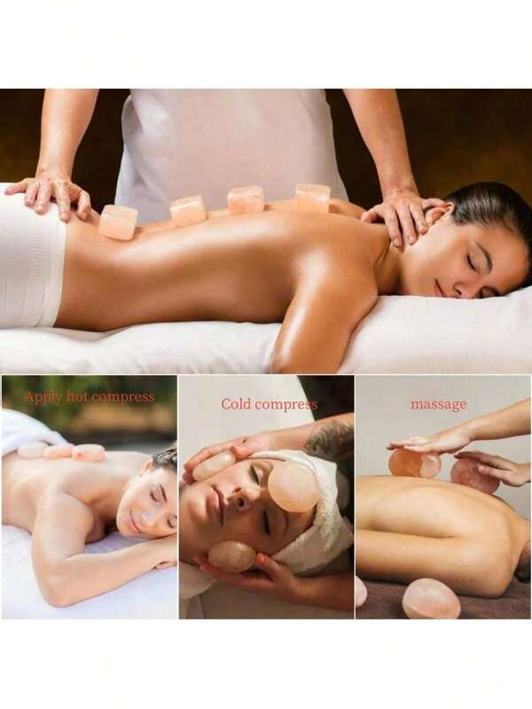 Himalayan Natural Rose Salt Ball | |SPA Beauty Hot Compress Salt Stone Custom Suit | |DIY Salt House Aromatherapy Essential Oil Massage Tool | Multi-Effect Care Salt Soap Raw Materials Gift Box