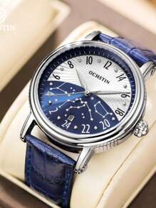 Herren Uhren Mechanisch Automatisch Lederarmband Geschäft Auto Datum Männer Kleiderarmbanduhr Wasserdicht Mode Uhr