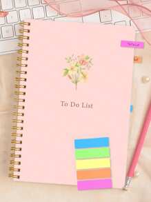 1 Stück Tagesplaner Notizbuch - Spiralgebunden To-Do Liste Tracker, undatiert für Aufgaben, Prioritäten und Notizen, Schul- oder Büromaterial, Schulanfang