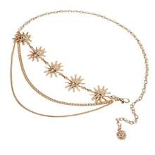 1pc Bohemian Beach Sunflower Waist Chain - Gold - View 9