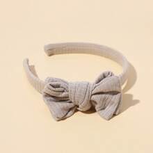1pc Cute Fabric Bow Headband, Fashionable Headband Accessory, Minimalist Hair Clip Head Decor