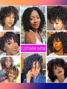 6-Inch Soft & Fluffy Faux Dreadlocks Hair Extensions With Clips, Synthetic Braided Hairpiece For Men & Women, Suitable For Thinning Hair, Music Festival Costume, African Hairstyle - Black - View 11