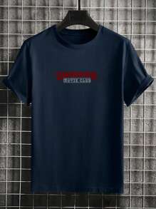 Camiseta Casual de Manga Curta com Estampa do Rosto do Fantasma de Filme de Terror, Plus Size para Homens, Versátil para Uso Diário
