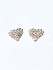 Pezoneras con forma de corazón brillante, accesorio de joyería íntima para el Body para mujeres en lencería para fiestas en la playa o discoteca