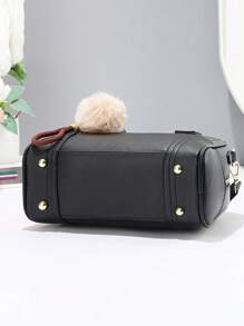 Elegant Fashion Women's Handbag With Charm, Multi-Functional Mom Bag Large Capacity Shoulder Tote Bag, Stylish Design, New Soft Square Bag Fashionable Ladies Handbag Shoulder Crossbody Bag Versatile Casual Multi-Layer Large Capacity With Dual Straps For Single/Crossbody Carry, Suitable For Valentine's Day Gift, Suitable For Travel, Shopping Mall, New Stylish Ladies Tote Shoulder Crossbody Color-Block Bag, Versatile Casual Luxurious Large Capacity Shoulder/Crossbody Bag