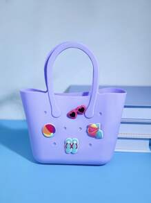 1 Pezzo Nuova Decorazione Vita Marina Borsa Tote In Silicone Cava, Borsa Genitore-Bambino Fai Da Te, Borsa Telefonica Forata, Borsa Da Spiaggia, Borsa A Mano, Borsa Maternità, Adatta Per Uscite