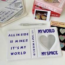 1pc 36/64 Pockets Heart Hollow Photocard Holder Mini Photo Album Storage Collect Book Name Card Photocard Binder - White - View 10