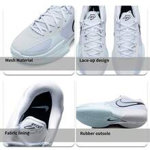 Nike Giày bóng rổ nam G.T. CUT CROSS EP, giày thể thao tập luyện, giày sneaker thường ngày bền chắc. - Bóng đá màu xám/đen/xanh sông băng/bạc kim loại - Xem 7