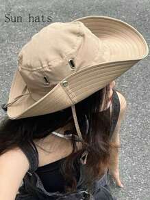 1 Piece, New, Outdoor, Waterproof, Bucket Hat, Women, Men, Foldable, Sun Hat, Summer, Vacation, Travel, Beach, Sunscreen, Fishing Hat, Men's Hat