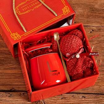 Juego de regalo de café con oso de la suerte - Taza de cerámica de 350ml y toalla de peluche con oso, regalo de Navidad/Día de San Valentín (para esposa, hermana, compañera de trabajo) - Incluye caja de regalo elegante, único y divertido, excelente regalo de regreso a la escuela