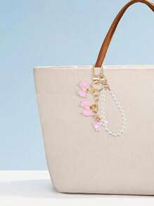 Elegant Bow Pendant With Pearl Pendant, Keychain Accessories Cute Keychain, Girls Wallet Bag Accessories, Perfect For Phone Cases, Cameras, Bags And Keychains,Going Out Clothing Accessories, Party Accessories, Gifts, Souvenirs,Gifts For Friends, Family, Girlfriends,Mother's Day Gift