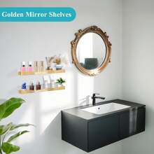 Nagellack Wandregal, irisierendes Acryl Schwebende Regale 38 cm, 6er Pack Kinderbuchwand, Tattoo Tinte ätherische Öle Figuren Ausstellungsregal, Gewürzregal für Salons Einzelhändler Zuhause