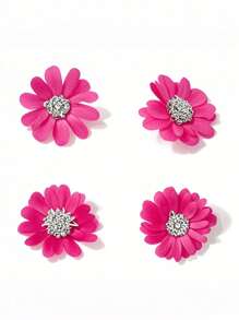 100pcs Artificial Silk Flower Decor Accessories For Headpieces, Wedding Corsage DIY Crafts