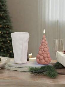1pc Bubble Ball Tree DIY New Silicone Candle Mold, Holiday Gift, Fragrance Stone Gypsum Home Decor Craft Mold