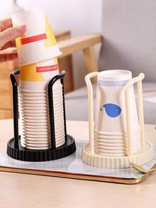 Simple Round Disposable Paper Cup Holder, Sturdy And Durable Paper Cup Organizer, Efficient Storage, Disposable Paper Cup Dispenser, Multi-Functional Cup Holder, Home Coffee/Tea Cup Rack, Household Kitchen Supplies - Multicolor - View 7