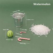 5 件套迷你夏季冰桶和水果微型模型装饰品、娃娃屋配件、食物玩具、摄影道具 - 多款 - 查看 6