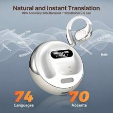 AI Translation Wireless Headphones- HIFI Sound Quality Compact Neckband  Earbuds Music Translation Zero Delay Fast Charging Long Battery Life Perfect Essential Study Business Travel Ideal Gift Fast Delivery