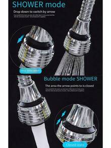 2 piezas Extensor de grifo giratorio a 360° con 2 modos - talla grande largo, giratorio, boquilla a prueba de salpicaduras ¡para un ahorro de agua mejorado en la cocina!