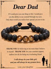 1 pieza Pulsera con cuentas con diseño de béisbol y tarjeta de bendición, pulsera con dije de cruz