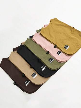 1pc Utility Style Multi-Pocket Water-Resistant Apron, Men & Women Workwear For Hairdressing, Nail Salon, Pet Grooming, Catering