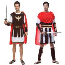 Disfraz de Guerrero Romano Gladiador para Hombres, Conjunto de Guerrero Real Romano Antiguo Italiano, para Carnaval, Fiesta de Disfraces (Nota: Solo Ropa, Sin Accesorios en Muñecas y Piernas, Sin Armas)