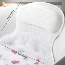 Bath Pillow Bathtub Pillow, Luxury Bath Pillows For Tub Neck And Back Support, Bath Tub Pillow Headrest With Soft 4D Mesh
