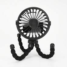 EIGIIS 1 Stück USB aufladbarer Oktopus Ventilator mit flexiblem Stativ, tragbarer, handgehaltener elektrischer Ventilator in Blau, Pink und Schwarz, abnehmbarer 3-stufiger Akku-Ventilator, bessere Kühlung für Auto-Sitz-Reise, perfektes Geschenk für Freunde