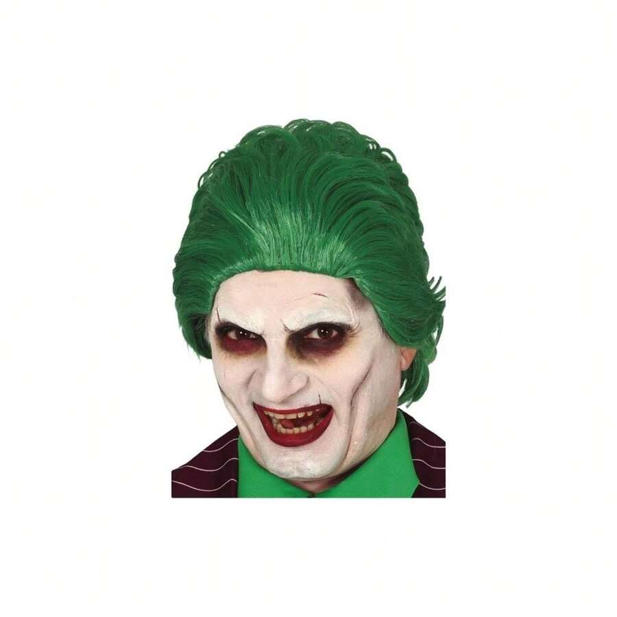 Fiesta Guirca The Jokester Short Wig Fancy Dress Green - Green - View 1